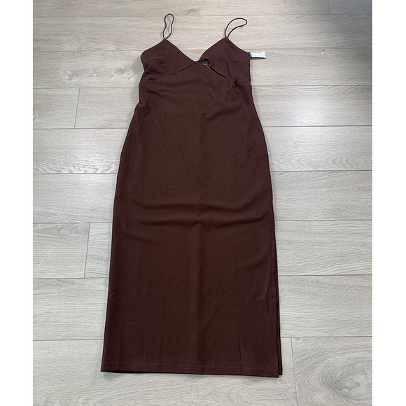 Simons Edit By Nine Irresistible Cutout Brown Bodycon Dress - Picture 4 of 11